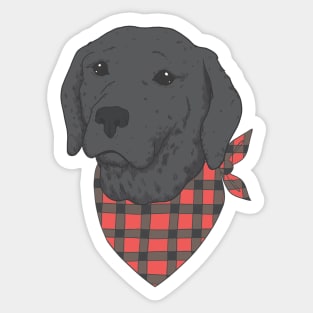 good boy - black labrador retriever Sticker